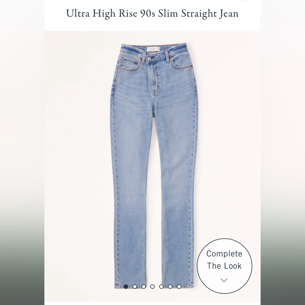 Abercrombie the 90s Slim Straight Ultra High Rise